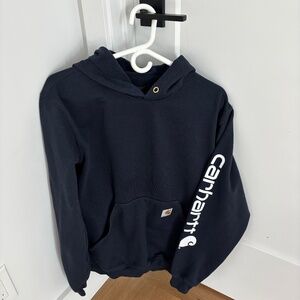 Carhartt Mens Navy Blue Hoodie Size Small